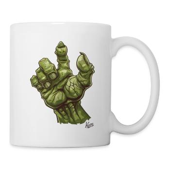 Massive Green Orc or Ogre Monster Hand - Mug - white - Right