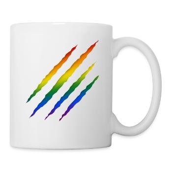 Regenbogen LGBT - Tasse - Weiß - Rechts