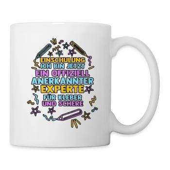 Jeunes quittant les garderies pour la rentrée scolaire Inscription des enfants à l’école - Mug blanc - blanc - Droite