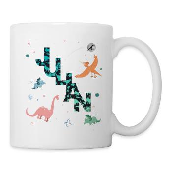 JULIAN - Schöner Jungen Name mit Dinosaurier - Tasse - Weiß - Rechts