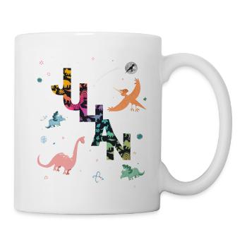 JULIAN - Schöner Jungen Name mit Dinosaurier - Tasse - Weiß - Rechts