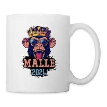 Malle 2024 Singe de fête - Mug blanc - blanc - Droite