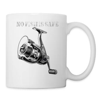 FISHING REEL NO FISH IS SAFE - Mug - white - Right