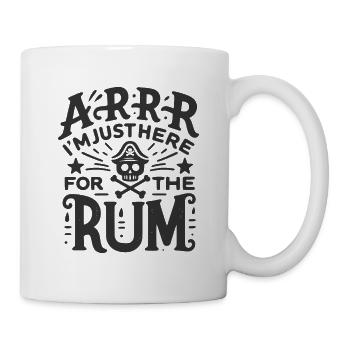 Arrr Je suis juste là pour le rhum ! - Mug blanc - blanc - Droite