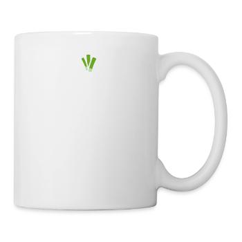 Battement de cœur ECG de poireau - Mug blanc - blanc - Droite