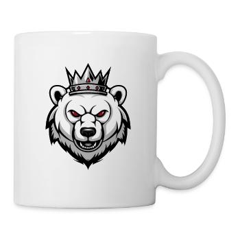 Ours polaire Portrait Animal Tête d’ours polaire Couronne - Mug blanc - blanc - Droite