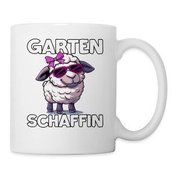 Ich bin hier die Garten Schäffin | Chefin Gärtner - Tasse - Weiß - Rechts