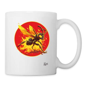Brennende fliegende Ameise - Tasse - Weiß - Rechts