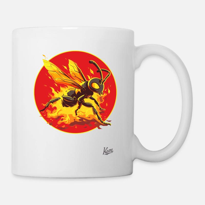 Brennende fliegende Ameise - Tasse - Weiß