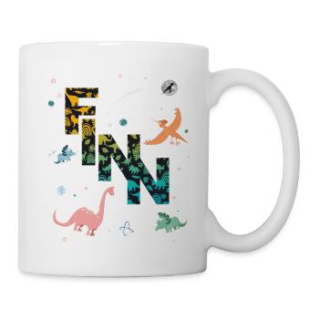FINN - Schöner Jungen Name mit Dinosaurier - Tasse - Weiß - Rechts