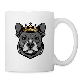 Staffordshire Bull Terrier Couronne de chien - Mug blanc - blanc - Droite