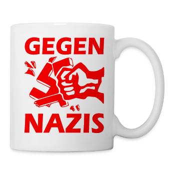 Gegen nazis - Tasse - Weiß - Rechts