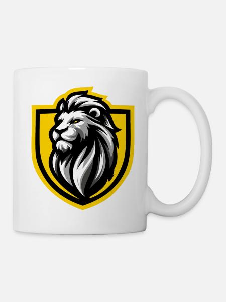 Löwengelber Dachpilz - Tasse - Weiß