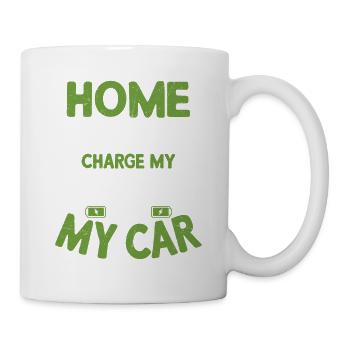 Home Je peux recharger mon téléphone et ma voiture Conducteur de véhicule électrique - Mug blanc - blanc - Droite