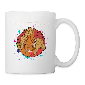 Horse Girl Horseback Riding Woman - Tasse - Weiß - Rechts