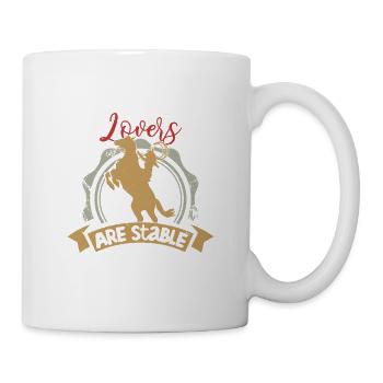 Horse Lovers Are Stable People Horseback Riding Gi - Tasse - Weiß - Rechts