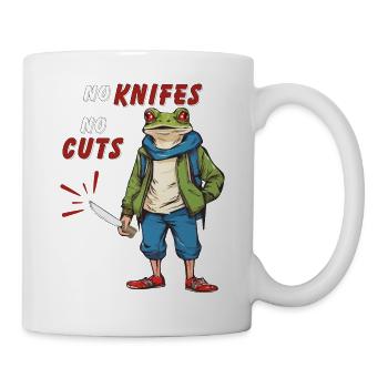 NO KNIVES NO CUTS - Mug - white - Right