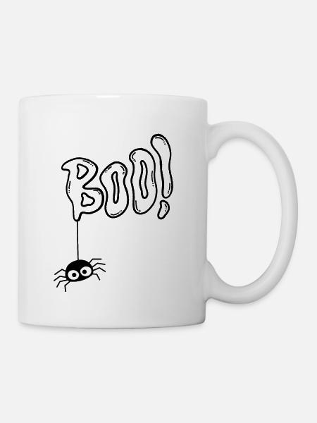 Boo Halloween Spinne - Tasse - Weiß