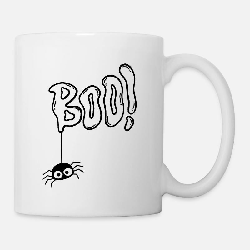 Boo Halloween Spinne - Tasse - Weiß