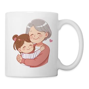 Oma und Enkelin Liebe love Grandma Geschenk - Tasse - Weiß - Rechts