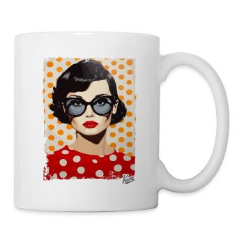 1950s Polka Dot Pop Art Women's - Mug - white - Right