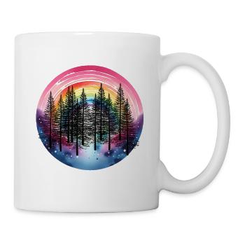 Rainbow Forest Nature Nature Lover Spruce Tree - Mug - white - Right
