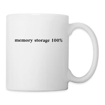 Speicher Speicher voll 100% Memory Storage Full - Tasse - Weiß - Rechts
