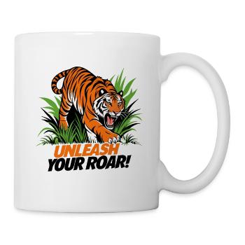 TIGRE, DÉCHAÎNEZ VOTRE RUGISSEMENT - Mug blanc - blanc - Droite