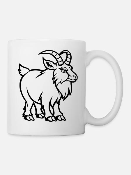 steinbock - Tasse - Weiß