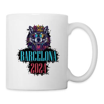 Barcelona 2024 Holidays Wolf - Mug - white - Right