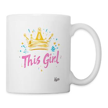 Cette reine avec couronne - Mug blanc - blanc - Droite