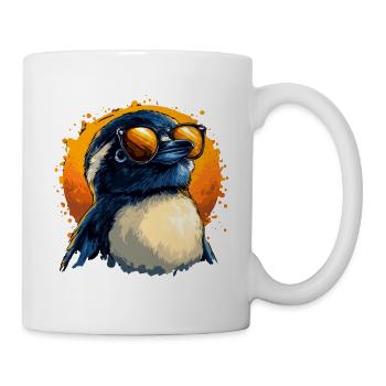 pingouin drôle avec des lunettes de soleil - Mug blanc - blanc - Droite