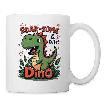 DINO. RUGISSANT ET MIGNON ! - Mug blanc - blanc - Droite