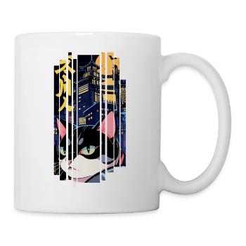 Halloween cat orange - Mug - white - Right