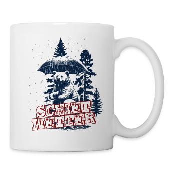 Schietwetter Bär - Tasse - Weiß - Rechts