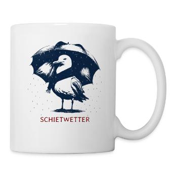Schietwetter Möwe - Tasse - Weiß - Rechts