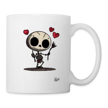 Poupée vaudou squelette avec des cœurs et de l’amour - Mug blanc - blanc - Droite