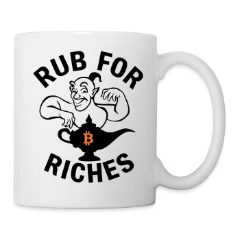 Bitcoin Genie - Reiben für Reichtum - Tasse - Weiß - Rechts
