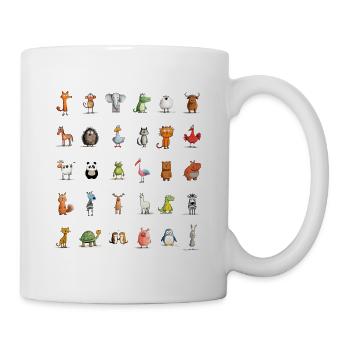 Tierische Charakter Parade - Tasse - Weiß - Rechts