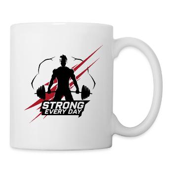 GYM, STRONG EVERY DAY - Mug - white - Right