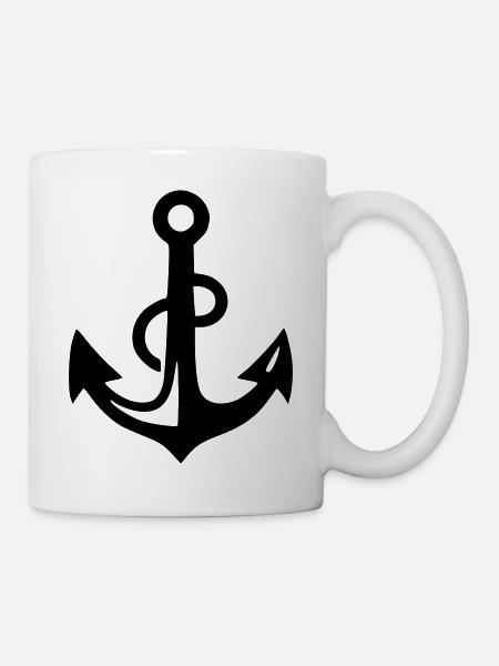 Ancre de bateau - Mug blanc - blanc