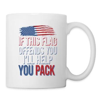 If This Flag Offends You I'll Help You Pack - Tasse - Weiß - Rechts