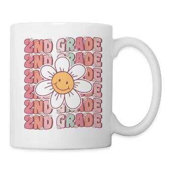 Groovy 2e année Mignon Retour à l’école - Mug blanc - blanc - Droite