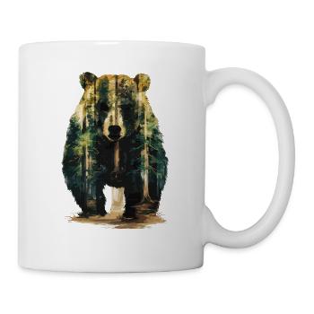 Wald Bär Natur Wildlife Kunst Berg Tier - Tasse - Weiß - Rechts