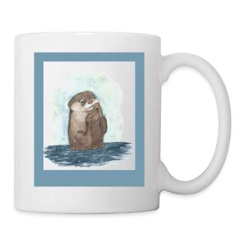 240328 Loutre 2 - Mug blanc - blanc - Droite