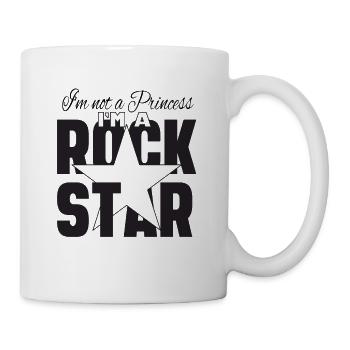 Je ne suis pas une princesse, je suis une rock star - Mug blanc - blanc - Droite