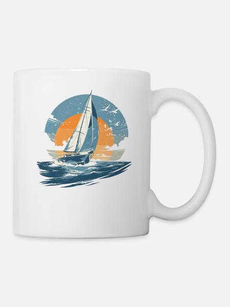 Segeln Segler Boot Schiff Seesegeln - Tasse - Weiß