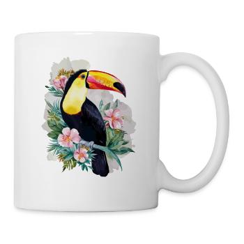 Tukan Vogel Zoo Tier Wildtiere Tropische Vögel - Tasse - Weiß - Rechts