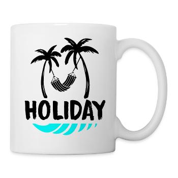 palms relax holiday - Tasse - Weiß - Rechts