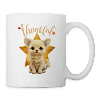 Dankbarer Welpe mit Sternenaugen Thankful - Tasse - Weiß - Rechts